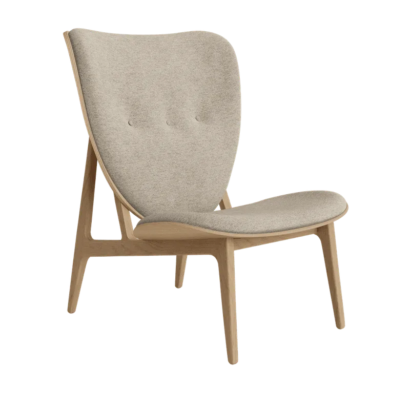 Elephant Lounge Chair by NORR11 in Natural Oak, Front – Barnum 003 – product photo 2 of 2