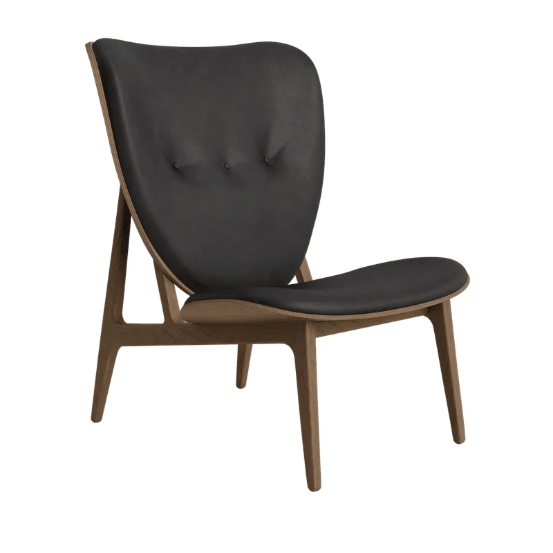 Elephant Lounge Chair van NORR11 in Light Smoked Oak, Front – Dunes Anthracite 21003 – productfoto 2 van 2