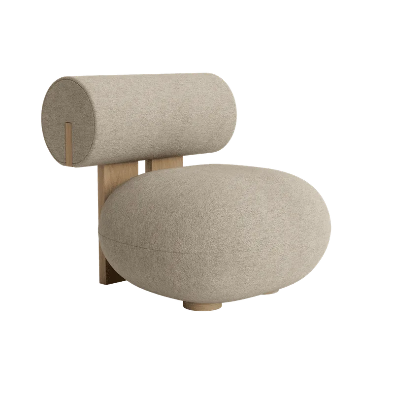 Hippo Lounge Chair by NORR11 in Natural Oak, Barnum 003 – product photo