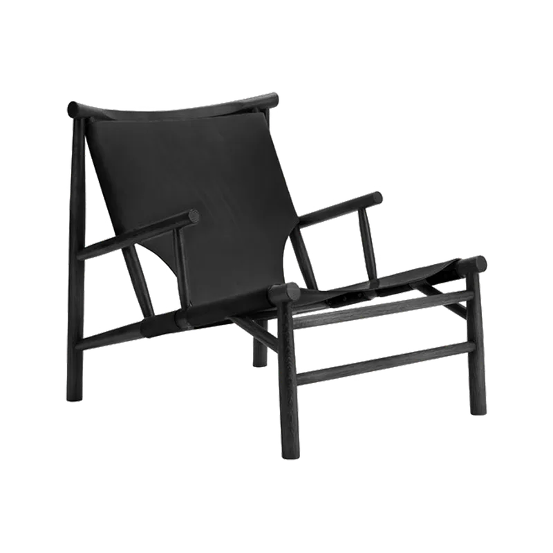 Samurai Chair by NORR11 in Black Oak / Black Leather – product photo