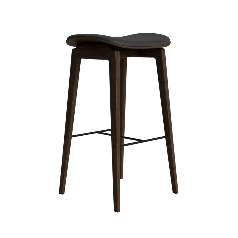 NY11 Counter & Bar w/o Backrest by NORR11 in Dark Smoked Oak, Dunes Anthrazite 21003, H65 – product photo 2 of 2