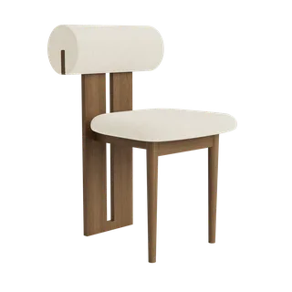 Hippo Chair | Wood by NORR11 in Light Smoked Oak, Barnum 024 – product photo 2 of 2