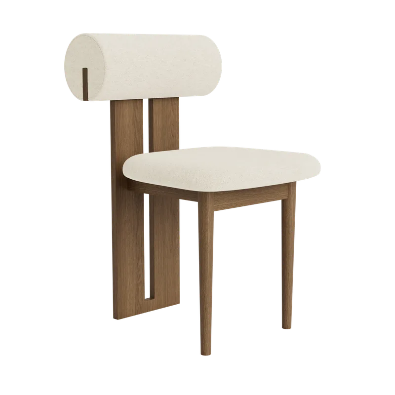 Hippo Chair | Wood by NORR11 in Light Smoked Oak, Barnum 024 – product photo 2 of 2