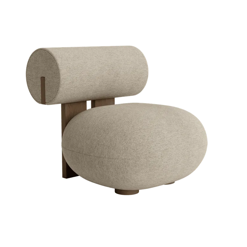 Hippo Lounge Chair by NORR11 in Light Smoked Oak, Barnum 003 – product photo