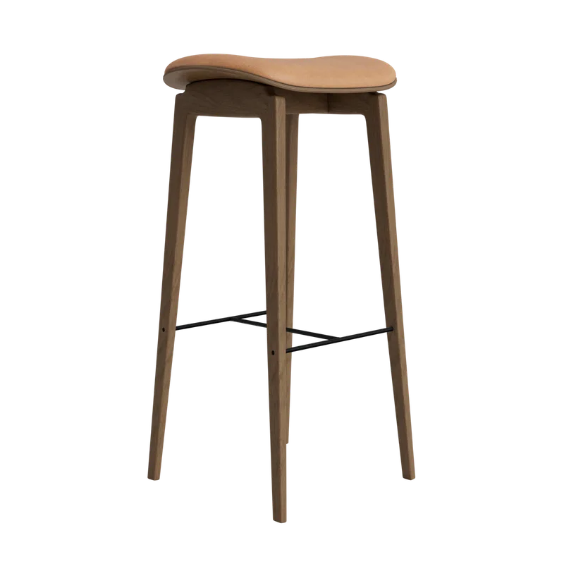 NY11 Counter & Bar w/o Backrest by NORR11 in Light Smoked Oak, Dunes Camel 21004, H75 – product photo 2 of 2