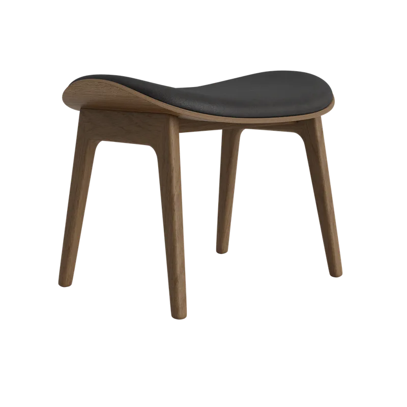 Elephant Ottoman by NORR11 in Light Smoked Oak, Front – Dunes Anthracite 21003 – product photo 2 of 2