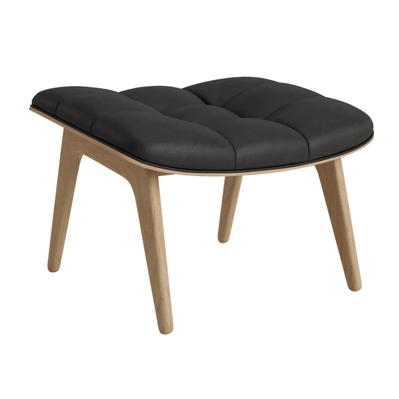 Mammoth Ottoman van NORR11 in Natural Oak, Dunes Anthracite 21003 – productfoto 2 van 2