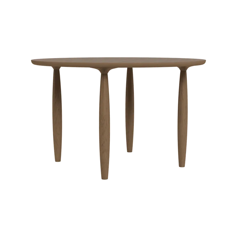 Oku Dining Table Round by NORR11 in Light Smoked Oak – product photo