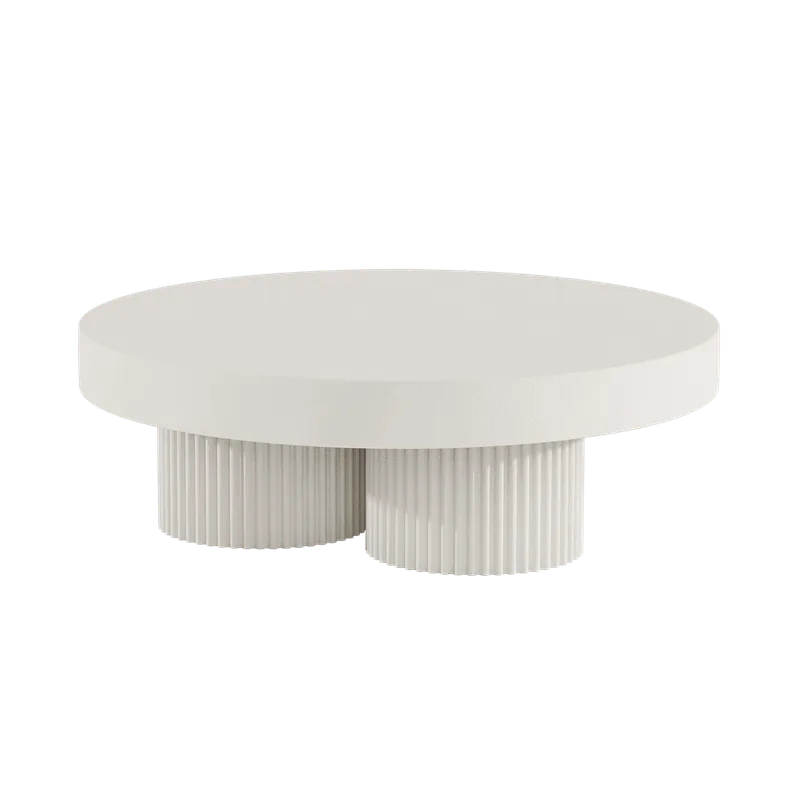 Gear Round Coffee Table | Ø 120 cm von NORR11 in Chalk – Produktfoto