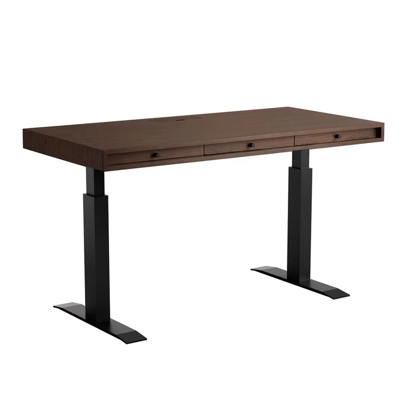 JFK Home Desk by NORR11 in Dark Smoked Ash, Height Adjustable – product photo