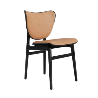 Elephant Chair van NORR11 in Black Oak, Front – Dunes Camel 21004 – productfoto 2 van 2