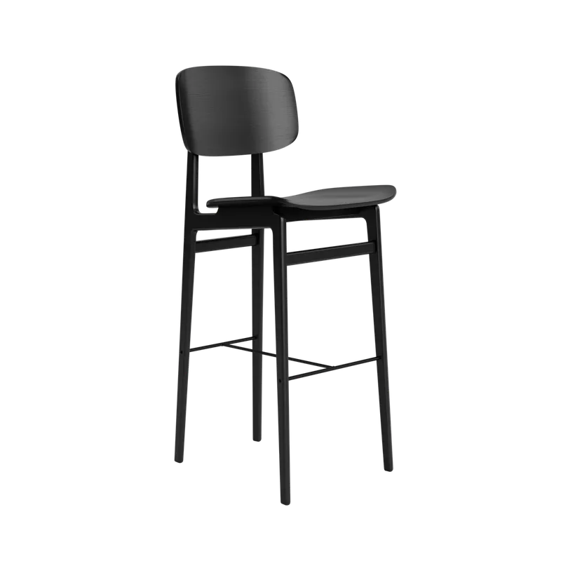NY11 Counter & Bar w/ Backrest by NORR11 in Black Oak, H75, None – product photo