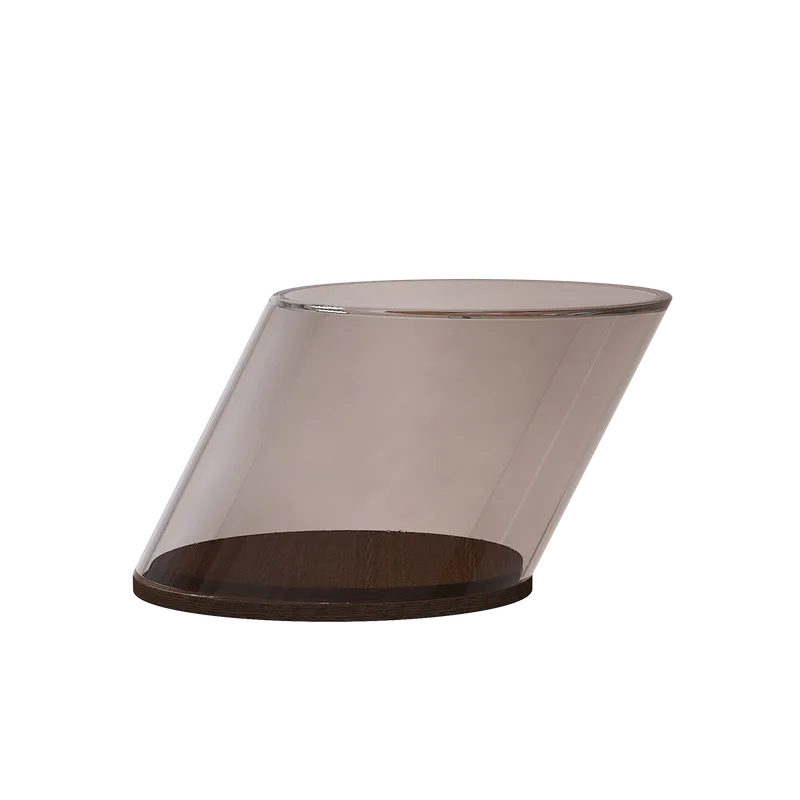 Tilt Coffee Table | Glass van NORR11 in Coffee Table, Smoke – productfoto