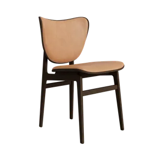 Elephant Chair by NORR11 in Dark Smoked Oak, Front – Dunes Camel 21004 – product photo 2 of 2