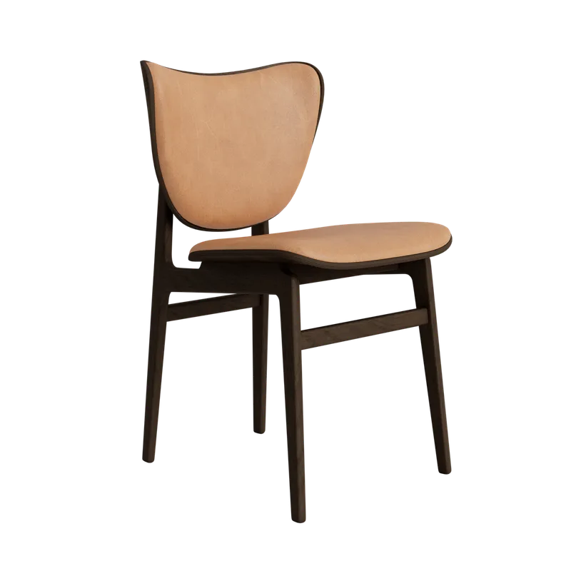 Elephant Chair by NORR11 in Dark Smoked Oak, Front – Dunes Camel 21004 – product photo 2 of 2