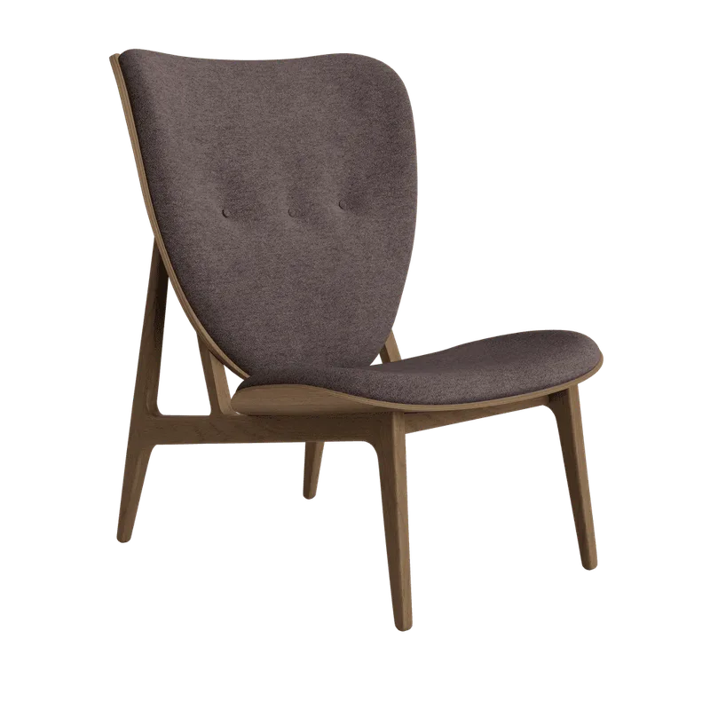 Elephant Lounge Chair van NORR11 in Light Smoked Oak, Front – Barnum 011 – productfoto 2 van 2