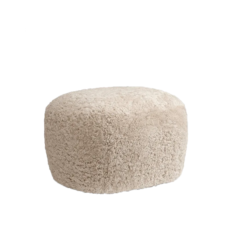 Little Big Pouf by NORR11 in Sheepskin Moonlight – product photo