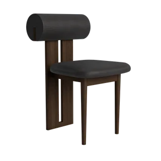 Hippo Chair | Wood de NORR11 en Dark Smoked Oak, Dunes Anthracite 21003 – photo du produit 2 sur 2