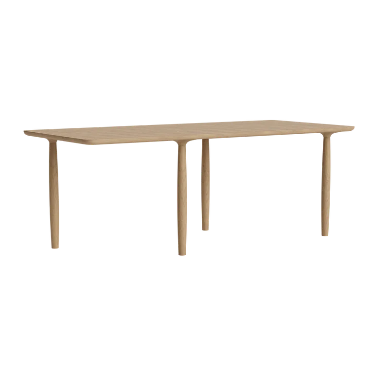 Oku Dining Table Rect. by NORR11 in 200 cm, Natural Oak – product photo