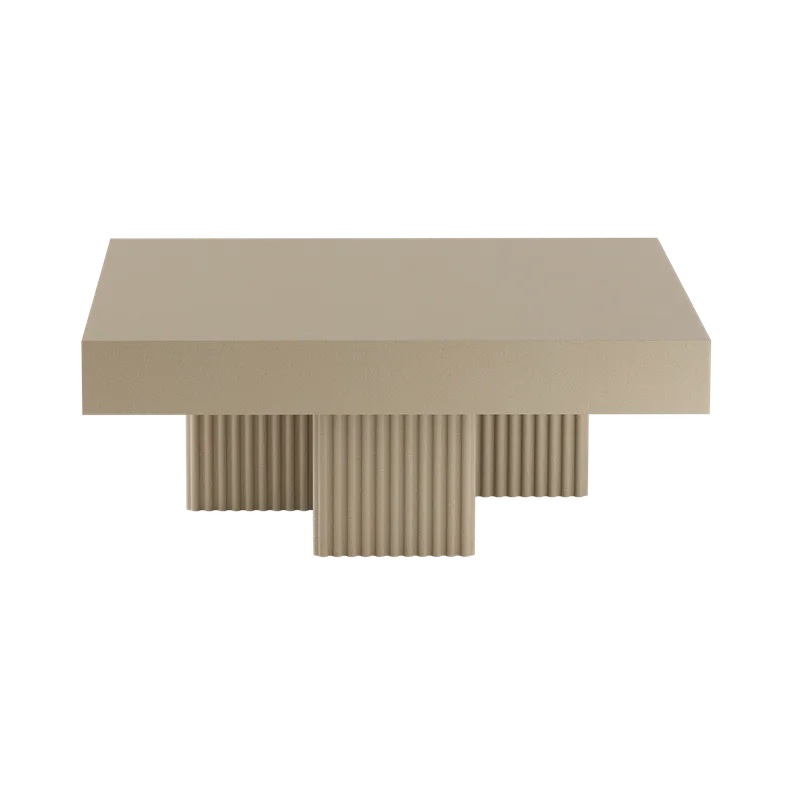 Gear Square Coffee Table | W 100 cm van NORR11 in Chai – productfoto