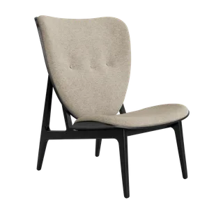 Elephant Lounge Chair van NORR11 in Black Oak, Front – Barnum 003 – productfoto 2 van 2