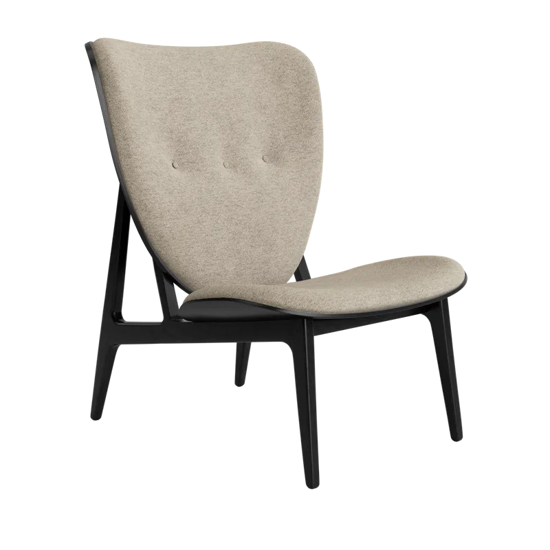 Elephant Lounge Chair van NORR11 in Black Oak, Front – Barnum 003 – productfoto 2 van 2