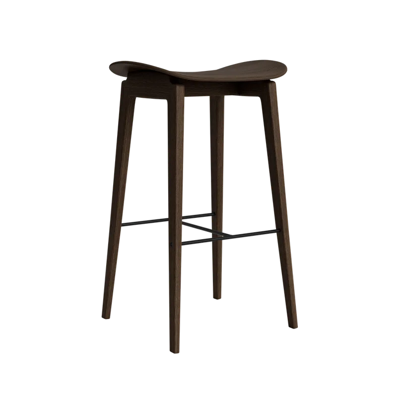 NY11 Counter & Bar w/o Backrest van NORR11 in Dark Smoked Oak, Geen, H65 – productfoto 2 van 2