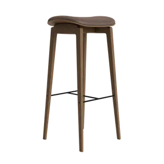 NY11 Counter & Bar w/o Backrest by NORR11 in Light Smoked Oak, Dunes Dark Brown 21001, H75 – product photo 2 of 2