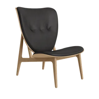Elephant Lounge Chair van NORR11 in Natural Oak, Front – Dunes Anthracite 21003 – productfoto 2 van 2