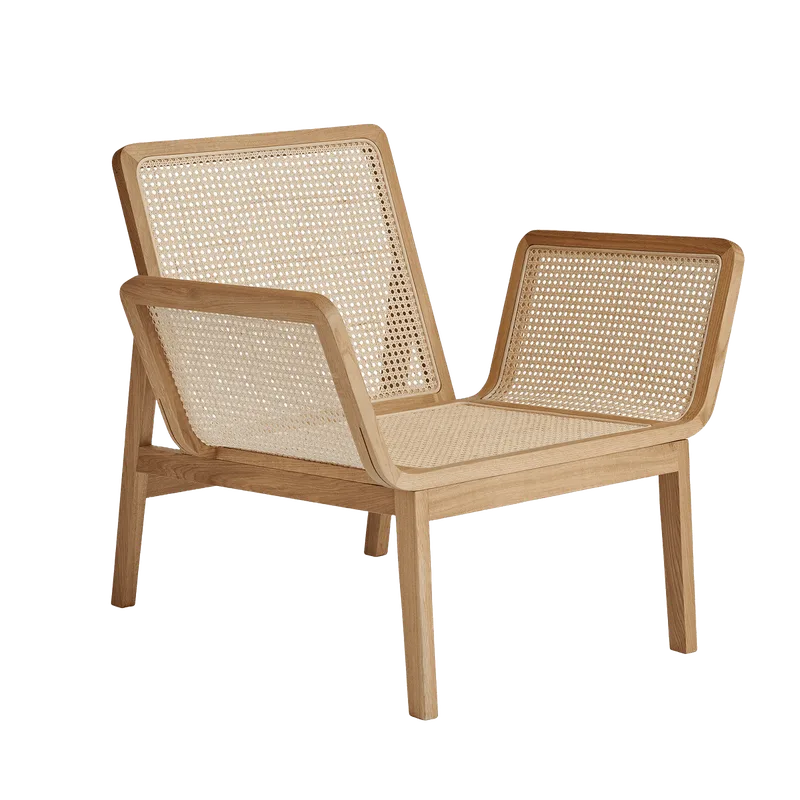 Le Roi Chair w/ Cushions de NORR11 en Natural Ash, Dunes Camel 21004 – photo du produit