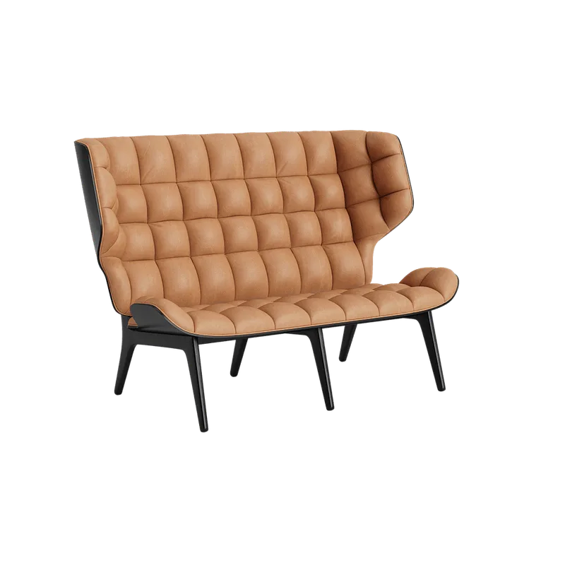 Mammoth Sofa by NORR11 in Black Oak, Dunes Camel 21004 – product photo