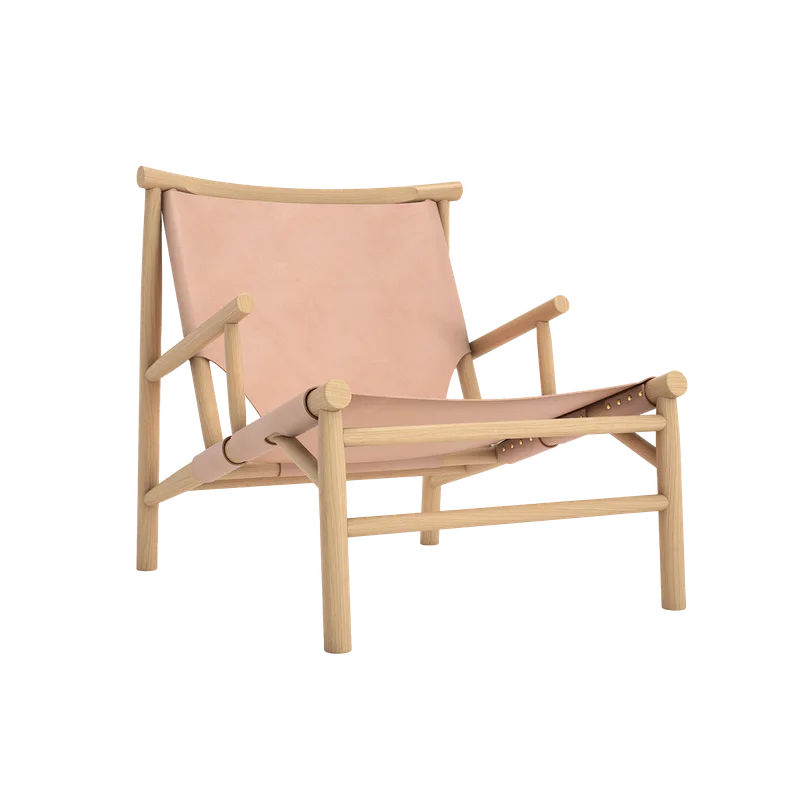 Samurai Chair van NORR11 in Natural Oak / Nature Leather – productfoto