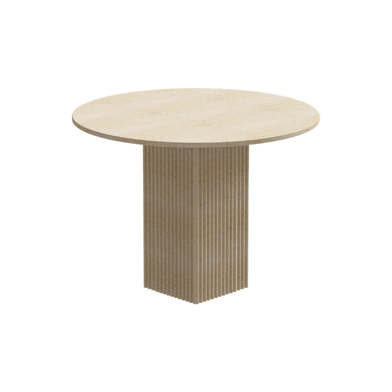 Soho Dining Table by NORR11 in Travertine, Ø 120 cm – product photo