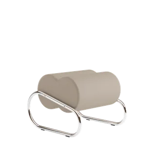 Fave Footstool by NORR11 in Chrome, Spectrum Mineral 30160 – product photo 2 of 2