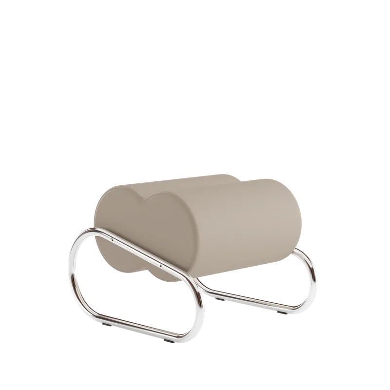 Fave Footstool by NORR11 in Chrome, Spectrum Mineral 30160 – product photo 2 of 2