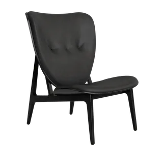 Elephant Lounge Chair van NORR11 in Black Oak, Front – Dunes Anthracite 21003 – productfoto 2 van 2