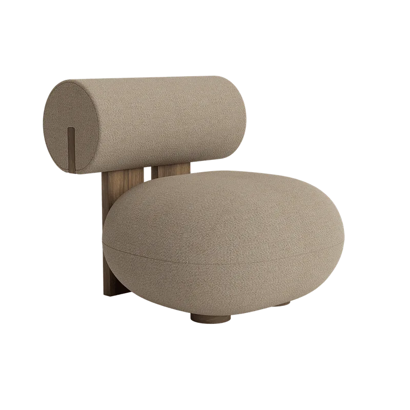 Hippo Lounge Chair | Outdoor van NORR11 in Sunbrella – Savane Coconut – productfoto