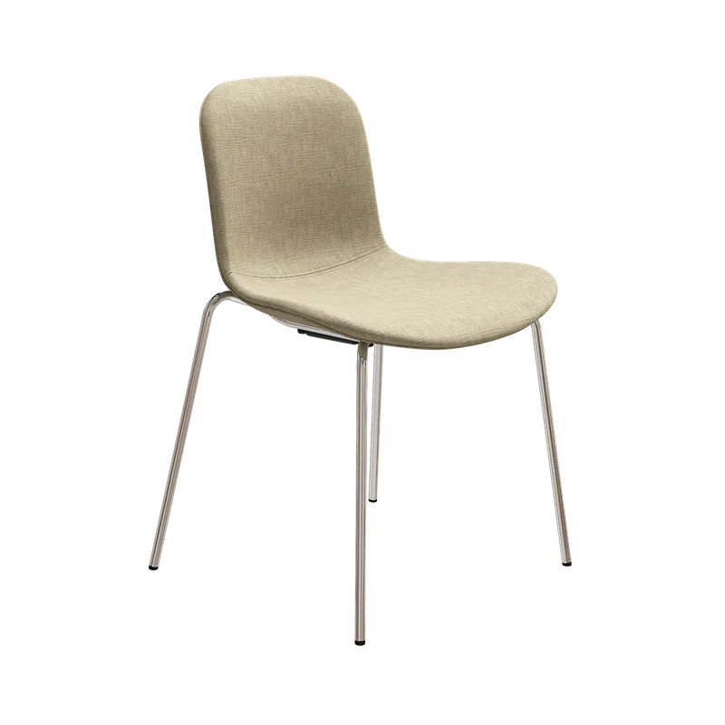 Langue Chair de NORR11 en Upholstery – Mumble 026, Chrome Steel – photo du produit