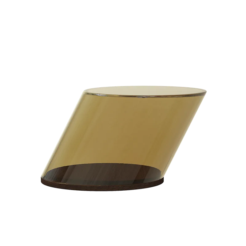 Tilt Coffee Table | Glass van NORR11 in Coffee Table, Amber – productfoto