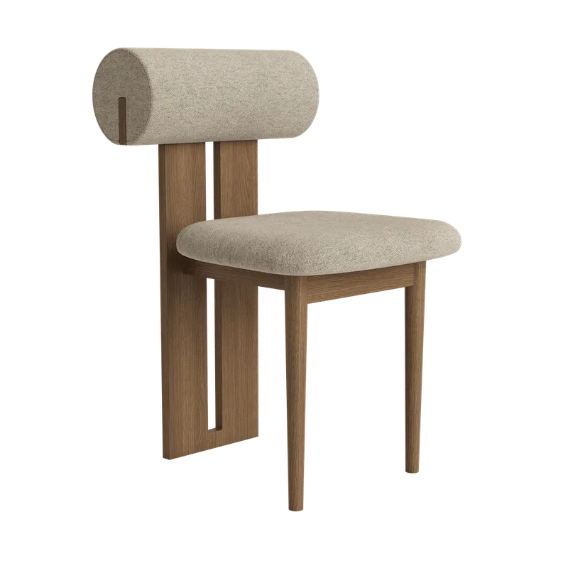 Hippo Chair | Wood de NORR11 en Light Smoked Oak, Barnum 003 – photo du produit 2 sur 2
