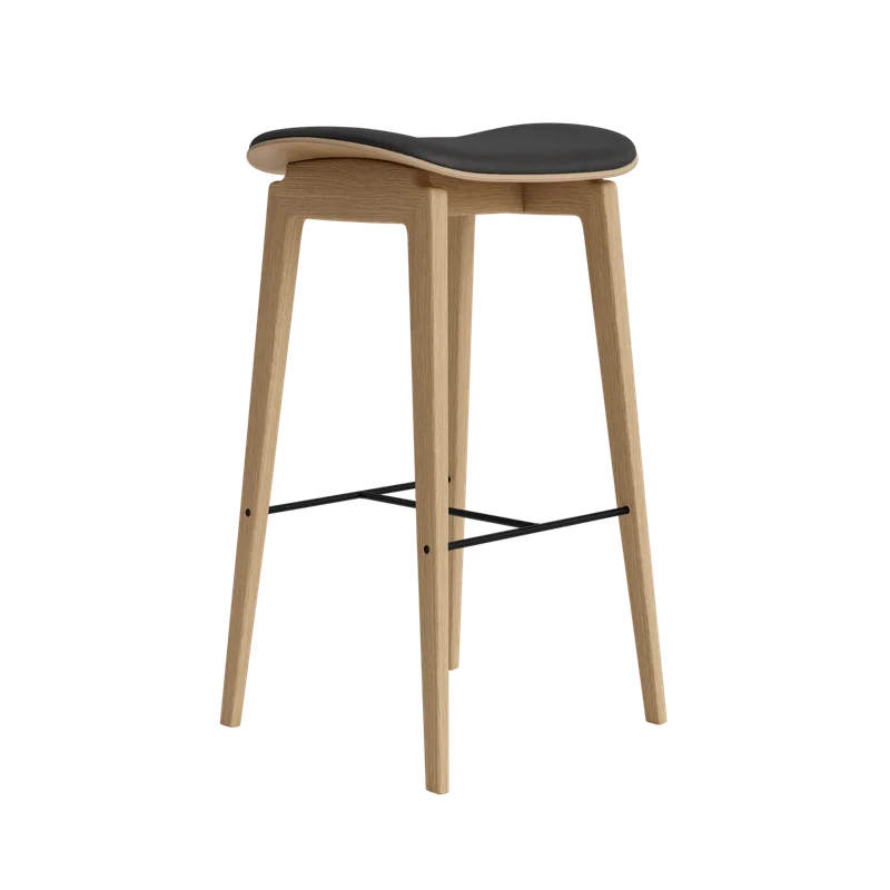 NY11 Counter & Bar w/o Backrest van NORR11 in Natural Oak, Dunes Anthrazite 21003, H65 – productfoto 2 van 2