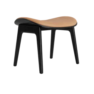 Elephant Ottoman by NORR11 in Black Oak, Front – Dunes Camel 21004 – product photo 2 of 2