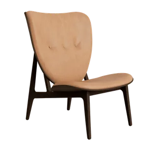 Elephant Lounge Chair by NORR11 in Dark Smoked Oak, Front – Dunes Camel 21004 – product photo 2 of 2