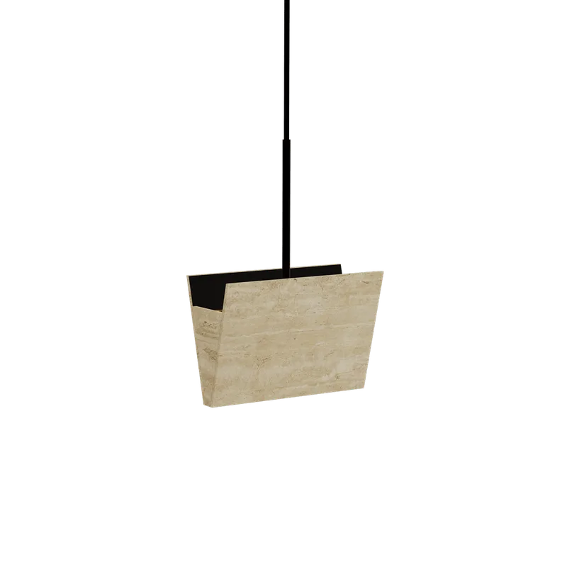 Gallery Pendant Lamp by NORR11 in Pendant, Travertine – product photo