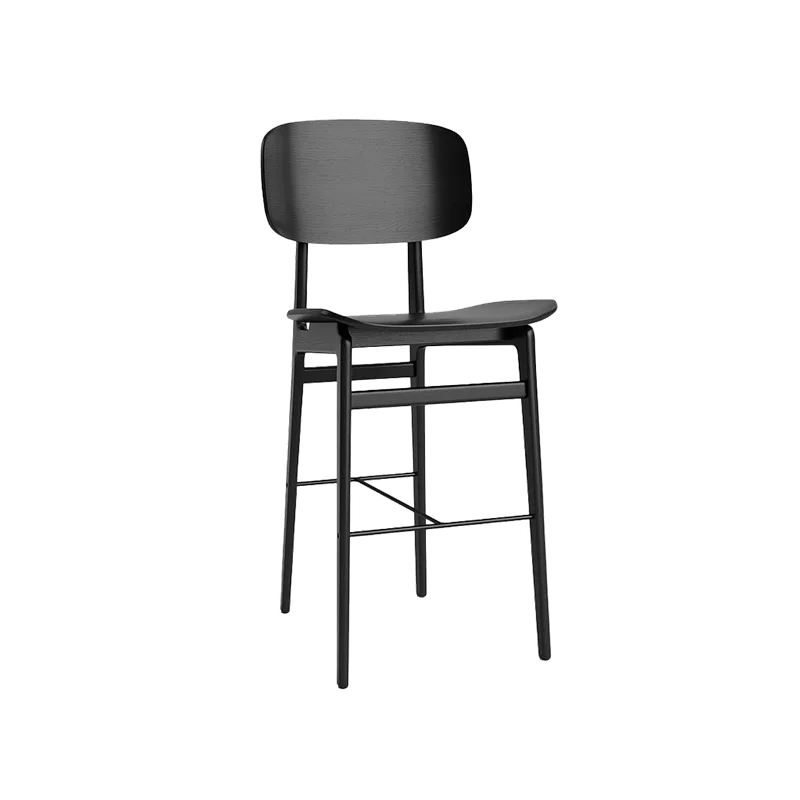 NY11 Counter & Bar w/ Backrest by NORR11 in Black Oak, H65, None – product photo