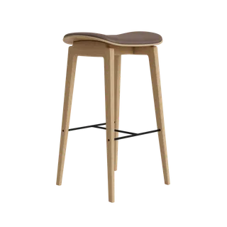 NY11 Counter & Bar w/o Backrest by NORR11 in Natural Oak, Dunes Dark Brown 21001, H65 – product photo 2 of 2