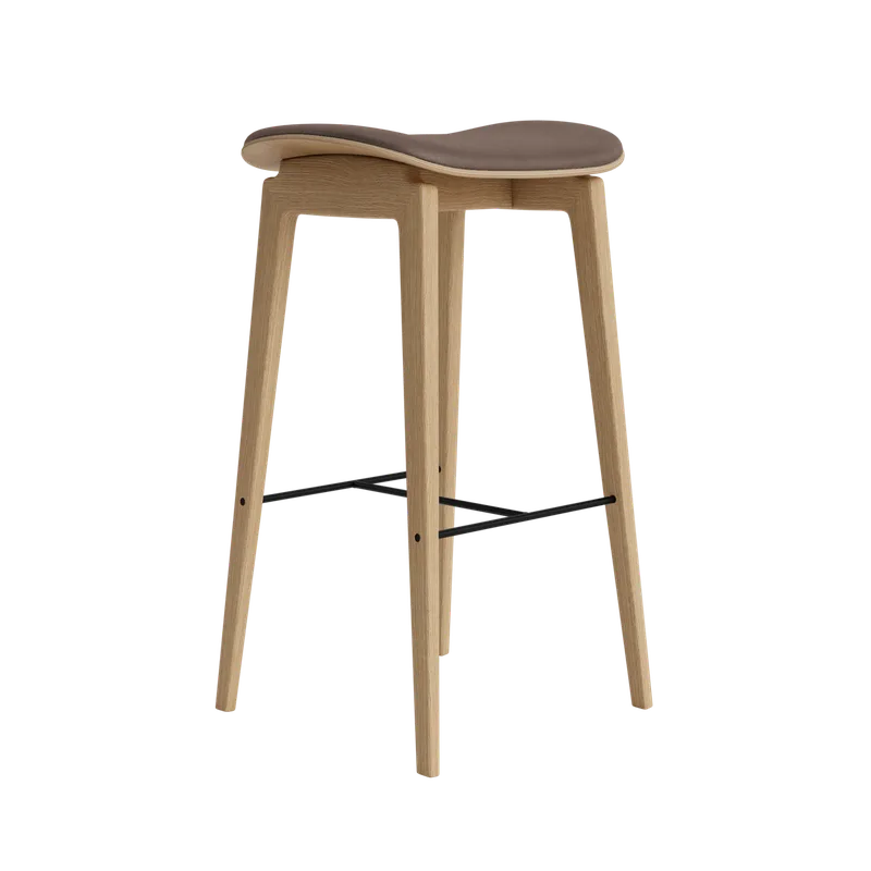 NY11 Counter & Bar w/o Backrest by NORR11 in Natural Oak, Dunes Dark Brown 21001, H65 – product photo 2 of 2