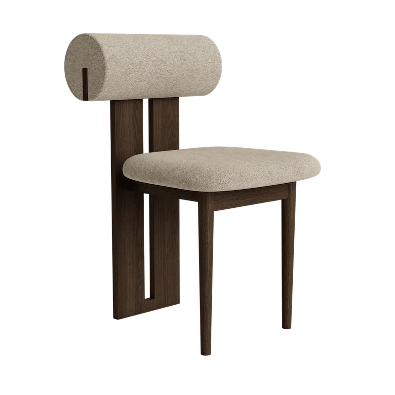 Hippo Chair | Wood de NORR11 en Dark Smoked Oak, Barnum 003 – photo du produit 2 sur 2