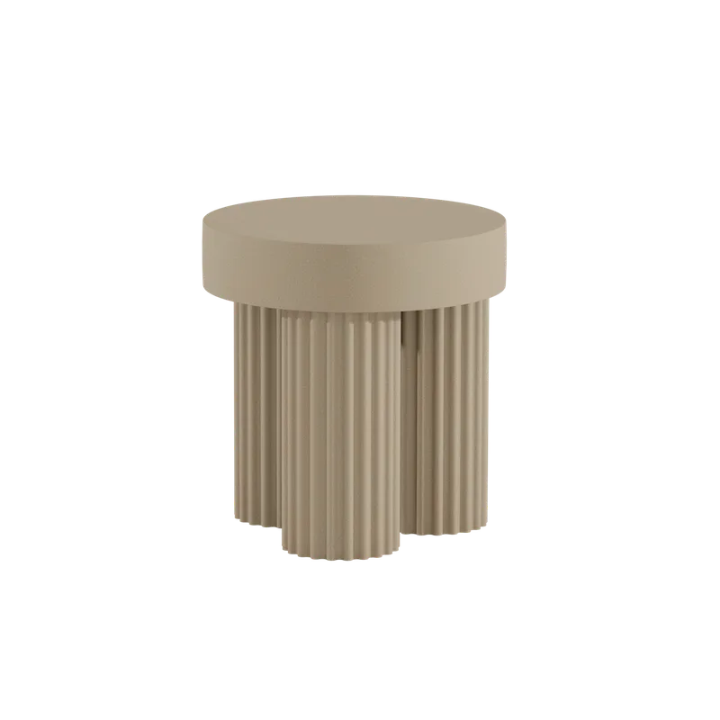 Gear Round Side Table | Ø 45 cm van NORR11 in Chai – productfoto