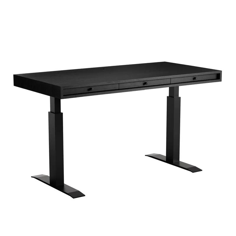 JFK Home Desk de NORR11 en Black Ash, Height Adjustable – photo du produit